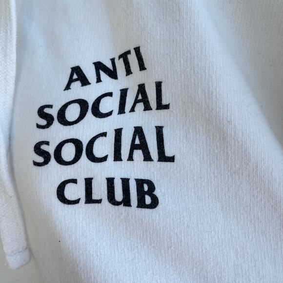 antisocialsocialclub Unisex Pair Of Dice White Hoodie (M) - Picture 4 of 7